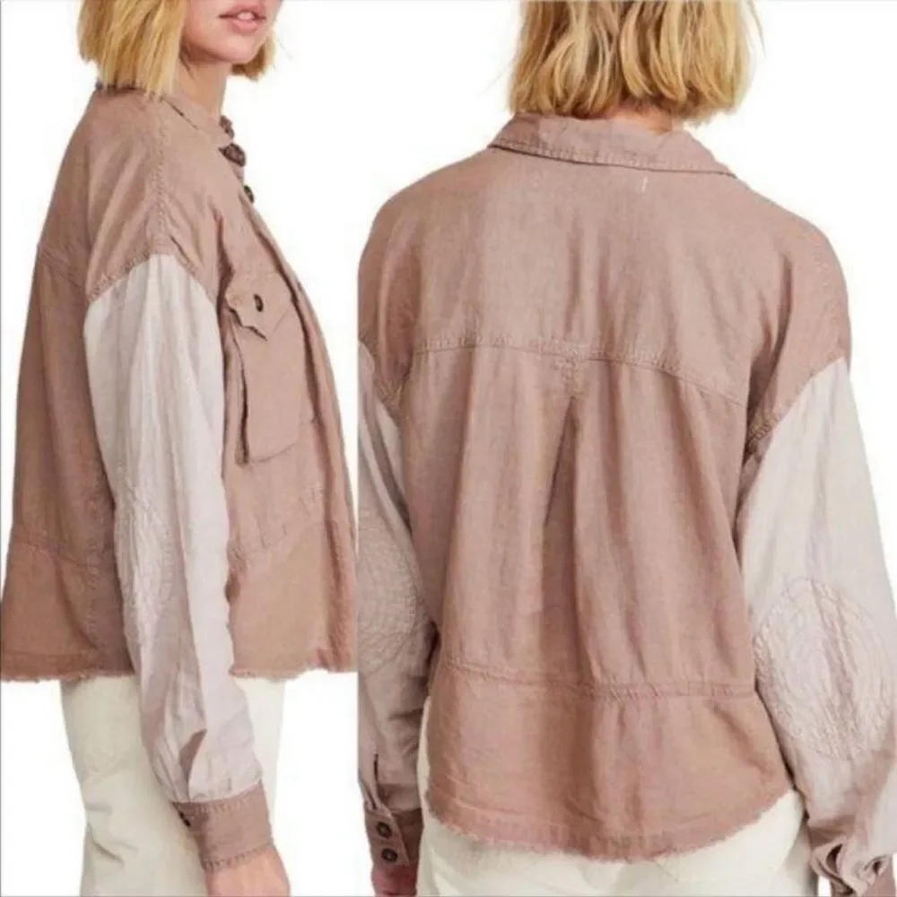 Free People Day Drifter Cargo Top in Pink Rose Size Small